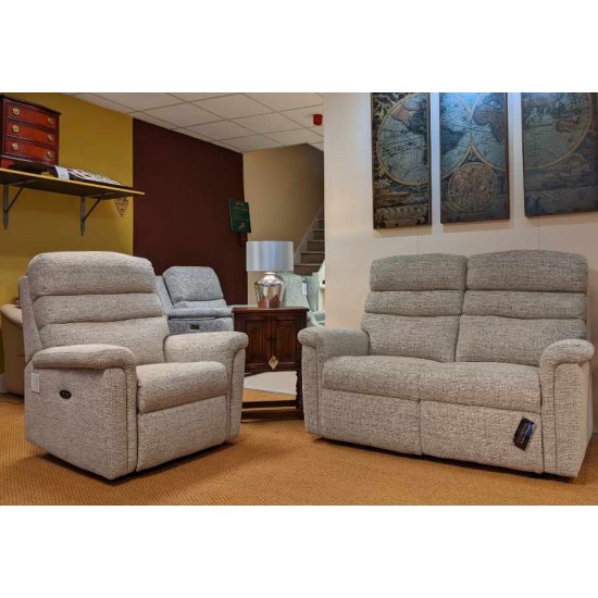 SHOWROOM CLEARANCE ITEM - Sherborne Comfi-Sit 2 Seater Sofa & Standard Power Recliner in small size