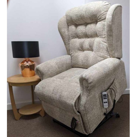 SHOWROOM CLEARANCE ITEM - RISER RECLINER - Lynton Royale Dual Motor Riser Recliner woth Adjustable Lumbar Cushion - FOR LEFT HANDED USER