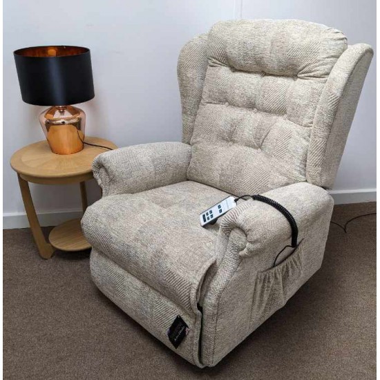 SHOWROOM CLEARANCE ITEM - RISER RECLINER - Lynton Royale Dual Motor Riser Recliner woth Adjustable Lumbar Cushion - FOR LEFT HANDED USER