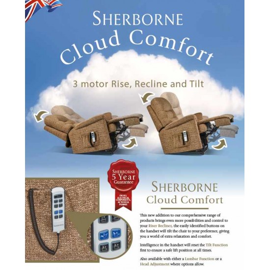 Beaumont Royale Triple Motor Cloud Comfort Riser Recliner - ZERO RATE VAT